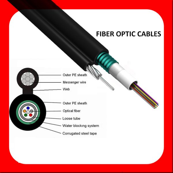 4 Core Optical Fiber (2 Steel Rod)