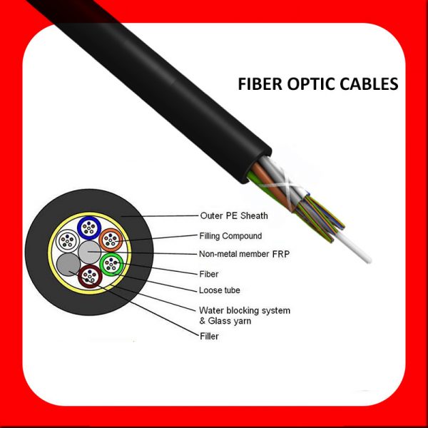 6 Core Optical Fiber (2 Steel Rod)