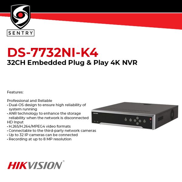 Hikvision DS-7732NI-K4 32-ch 1.5U 4K NVR