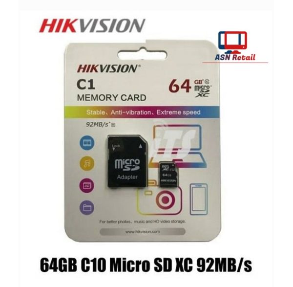 Hikvision C1 Class 10 64 GB Micro SD Card