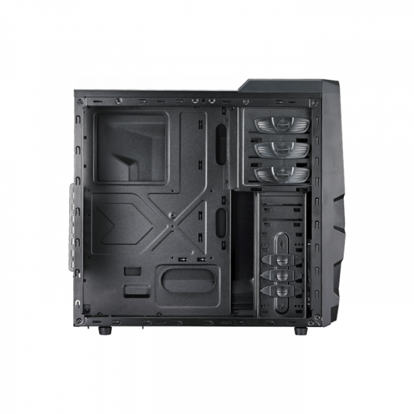K380 - ATX Case with 400Watt PSU, Window Panel, Mesh Front, USB 3.0, LED fan, ODD Bay, Black