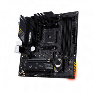 ASUS TUF GAMING B550M-PLUS, AMD B550 (Ryzen AM4) micro ATX gaming motherboard with PCIe 4.0, dual M.2, 10 DrMOS power stages, 2.5 Gb Ethernet, HDMI, DisplayPort, SATA 6 Gbps, USB 3.2 Gen 2 Type-A and Type-C, and Aura Sync RGB lighting support