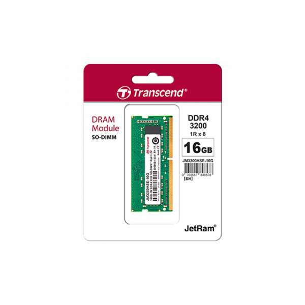 Transcend LAPTOP RAM - So-Dimm, DDR4 3200 MHz, 16 GB