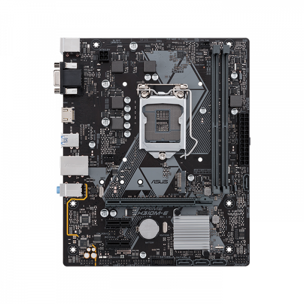 ASUS PRIME H310M-E, Intel LGA-1151 mATX motherboard with LED lighting, DDR4 2666MHz, M.2 support, HDMI, SATA 6Gbps and USB 3.1 Gen 1