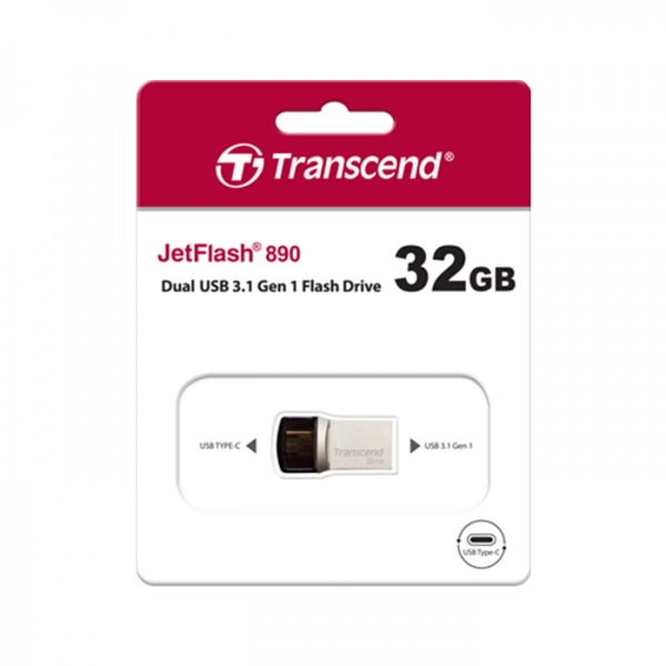 Transcend Pendrive JF890S - USB 3.0 + Type C - OTG support - 32 GB