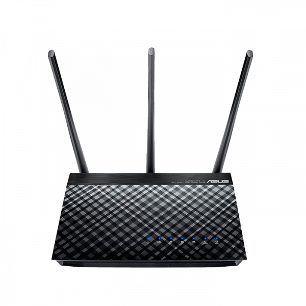 ASUS RT-AC53 AC750 Dual Band WiFi Router with high power design, VPN server and time scheduling