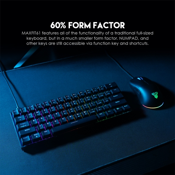 Fantech MK857 Maxfit61 Gaming Keyboard ( Black ) / ( Red Switch )