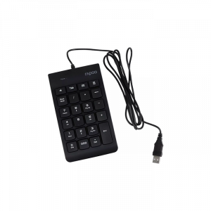 RAPOO K10 23-Keys Compact Wired Numeric Keypad USB Number Pad for PC Laptop – BLACK