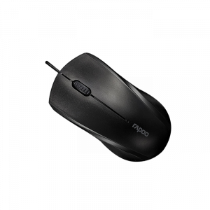 Rapoo N1200 - Silent Wired Optical Mouse Black