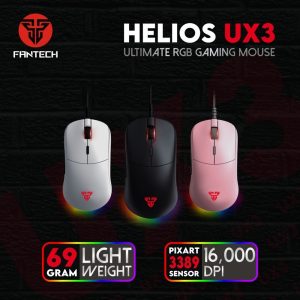 Fantech UX3 HELIOS Gaming Mouse-BLUSH PINK