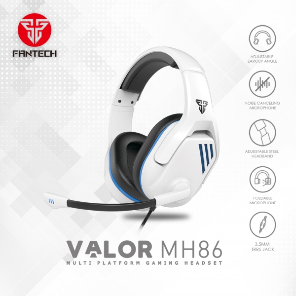 FANTECH MH86 VALOR Multi-Platform Gaming Headset -WHITE
