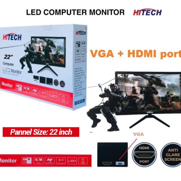 22 INCH MONITOR HITECH+HDMI