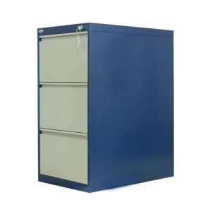 3-Drawer Filing Cabinet-Recessed Handle