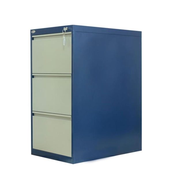 3-Drawer Filing Cabinet-Recessed Handle